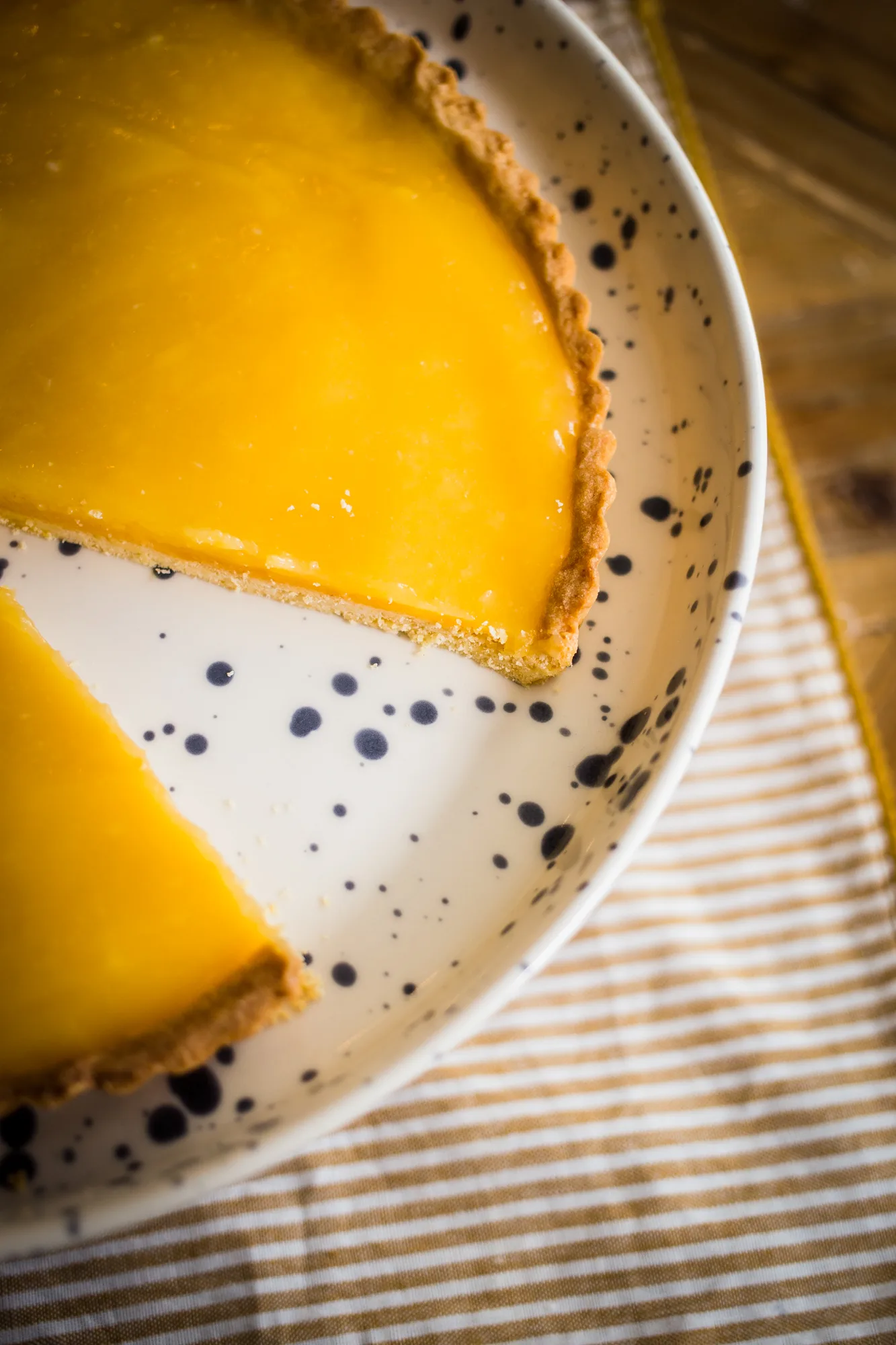 Close up of lemon tart