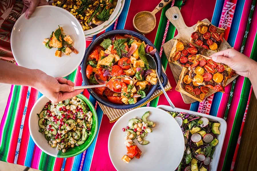 Platters of food provided by event caterers in Sussex The Shared Table