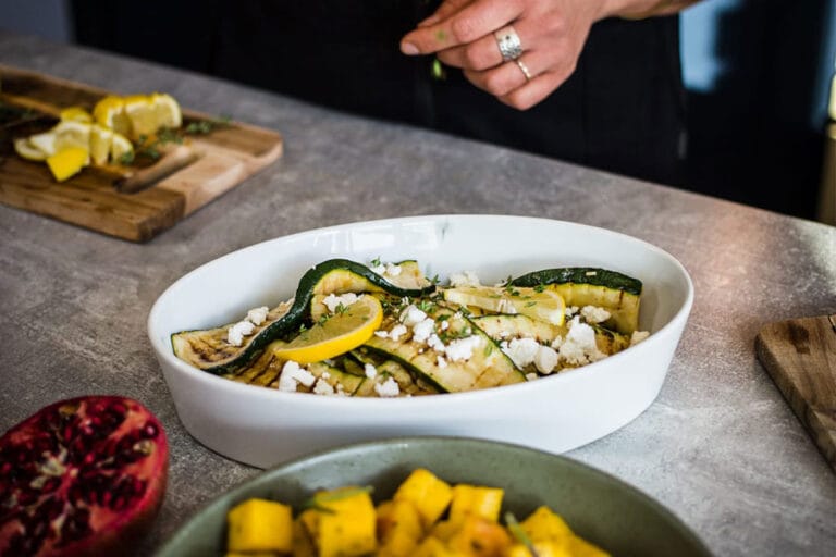 A dish that Kate is preparing in her kitchen